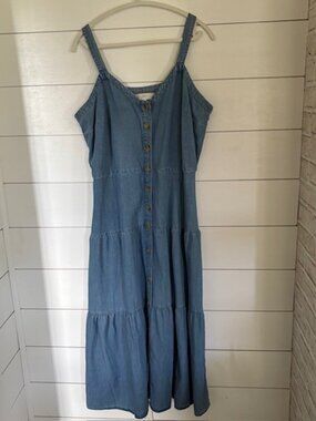LOFT‎ Light Blue Denim Sundress - Size 12